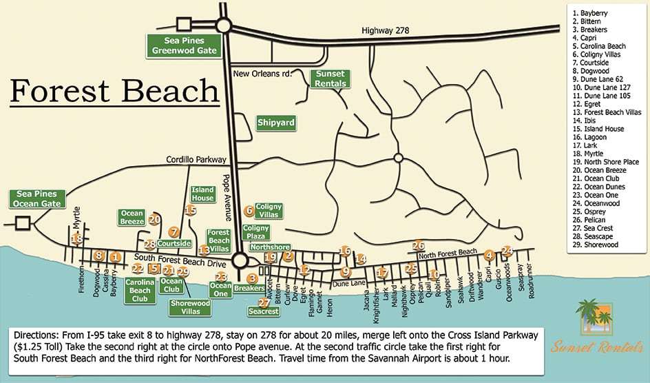 Forest Beach Map